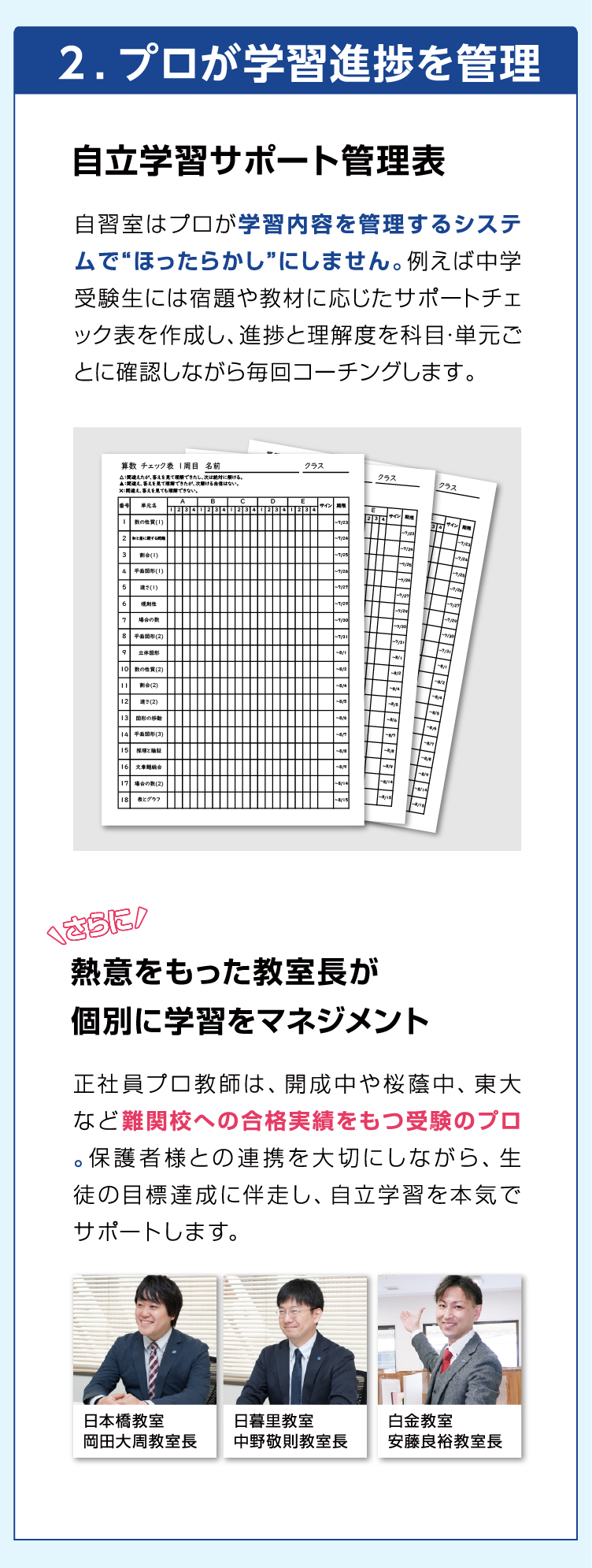 プロが学習進捗を管理